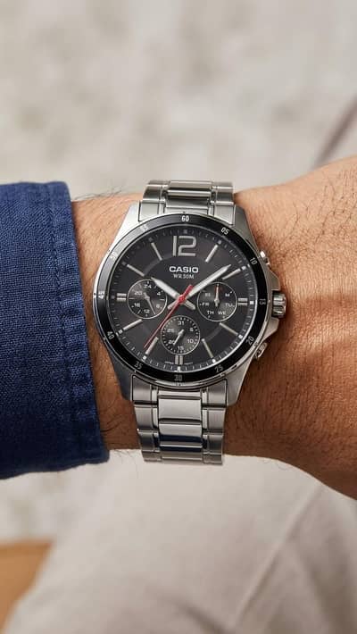 Casio MTP-1374D-1A Metal Band Men's Watch