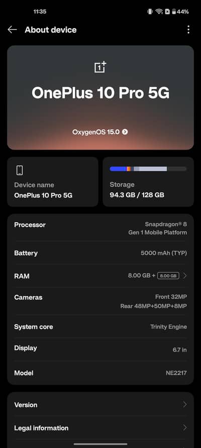 One Plus 10 Pro