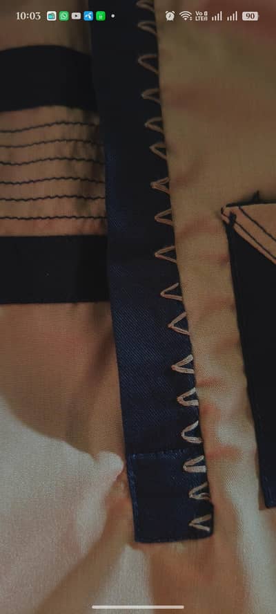 kapro pe design banwaye Bain pati cuff jents