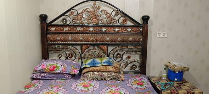 Iran bed + molty foam mattress 5 inch. new condition. 03129152170