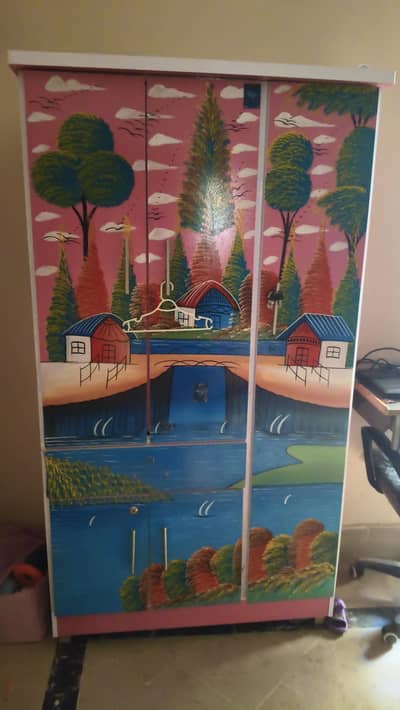 kids wardrobe almost New - kids cupboard for girls colour pink