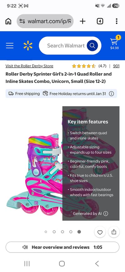 Imported skates