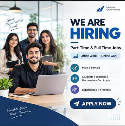 We are hiring For lahore Staff only home based & office based
