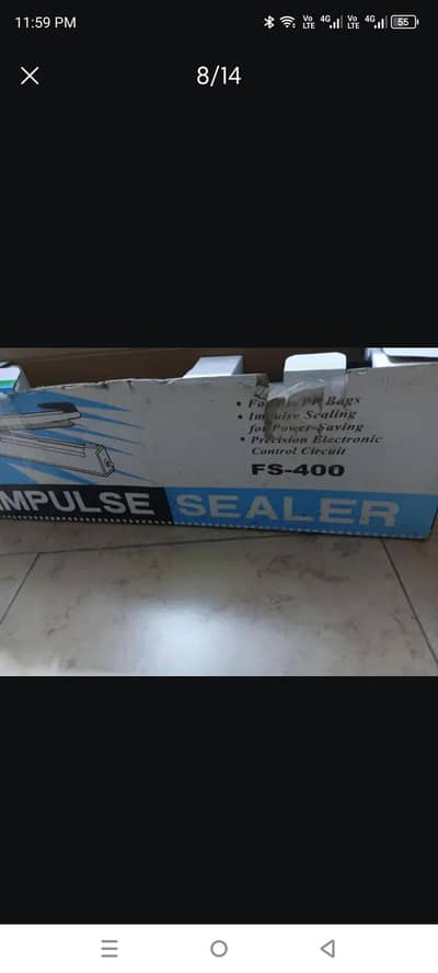 8"  hand Impulse 220v sports Sealer equipment sealing machine Heat