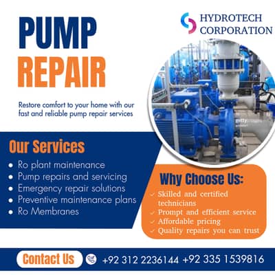 RO Membrane & Pump Repair | RO Plant Service & Maintenance