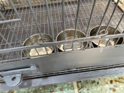 Heavy duty two portion bird Cage