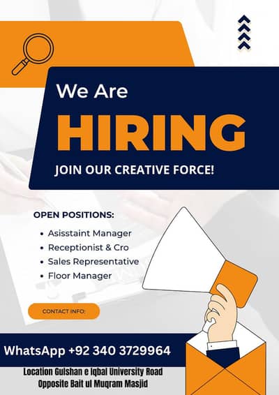 urgent need male/female staff for sale