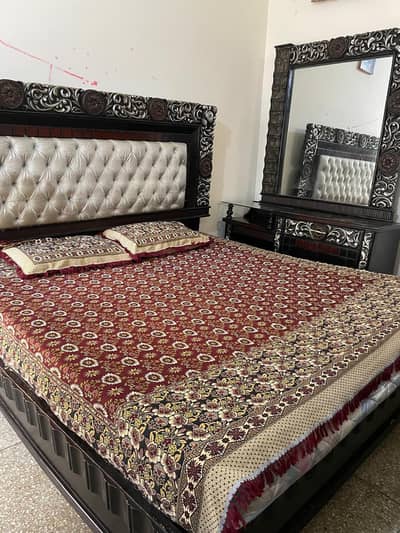 wooden bed