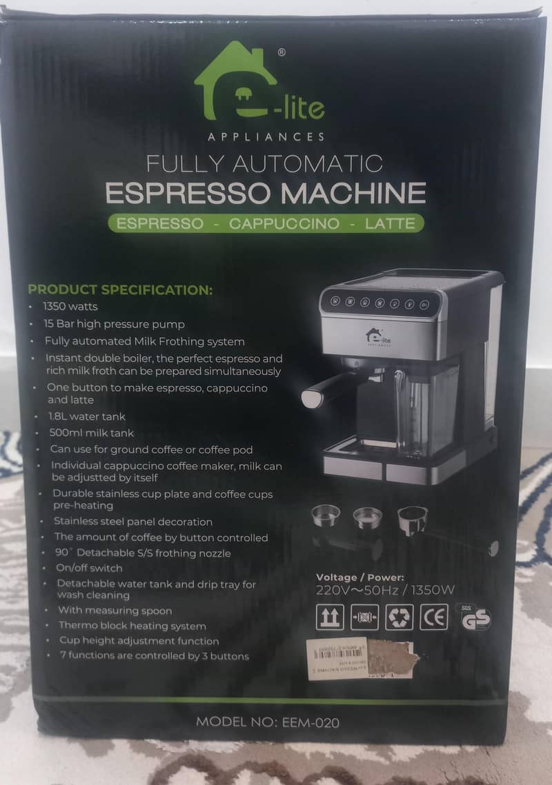 E-Lite Fully Automatic coffee machine 2
