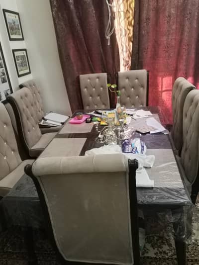 Dining table with 8 chairs