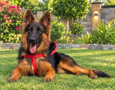 propar long cute gsd Mail age 5 munths vaccinated complete for sale
