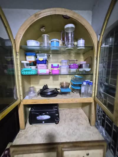 show case and storage for kitchen