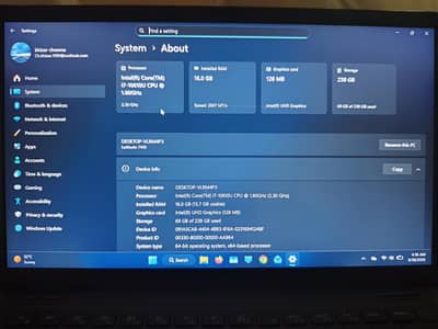Dell i7 10Th generation touch