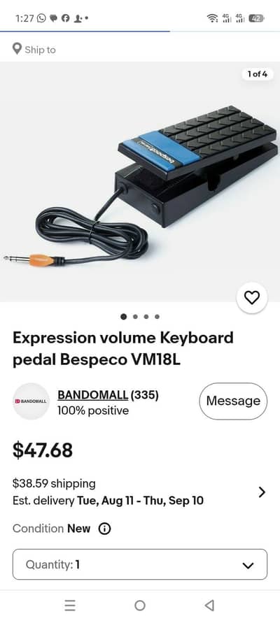 expression volume keyboard people Bespeco vm18L
