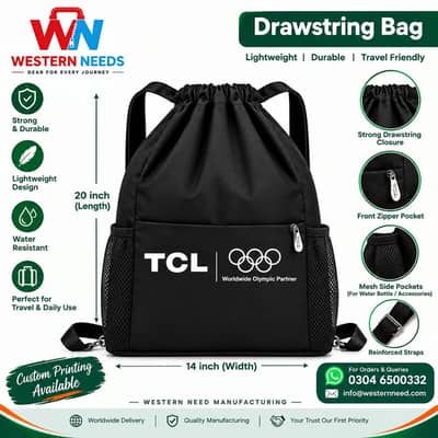 Sports Gym Hajj Umrah School College University Drawstring bag bagpack