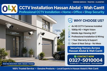 CCTV Installation Hassan Abdal Wah Cantt -