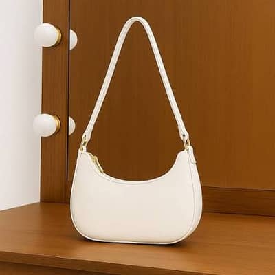 Classic Structured Leather Satchel Bag with Top Handle and Crossbody S