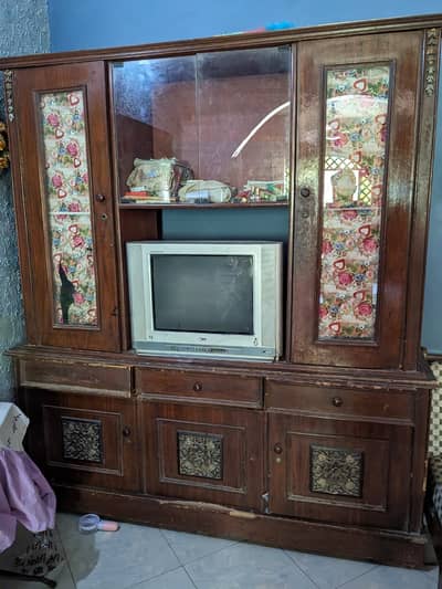 Vintage Solid Wood TV Divider / Showcase