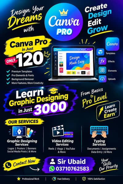Canva pro available in Rs 120