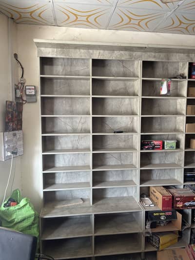 Racks and shelves and counter for sale. . medical or general store k