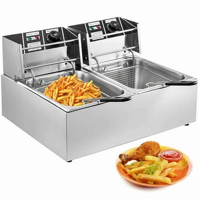Title: Double Electric Fryer | Commercial Deep Fryer | Restaurant & F