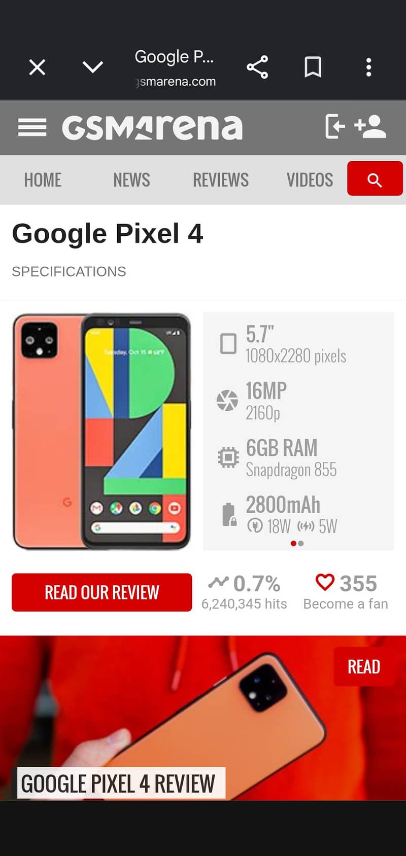 Google Pixel 4 0