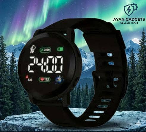 1 PCS LED Light Up Electronic Sport Watch R3180