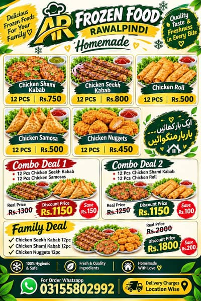 Homemade frozen food