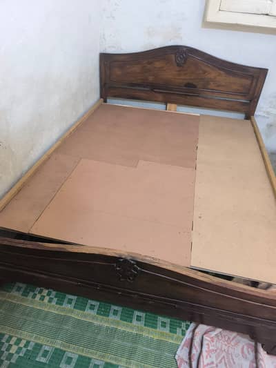 Solid Wooden Double Bed