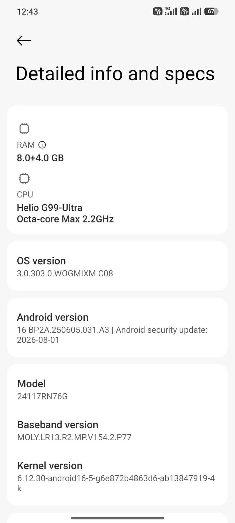 Xiaomi redmi note 14 6