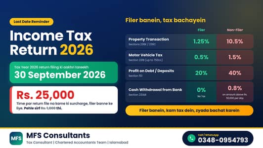 Income Tax Return 2026 | Filer / ATL Registration