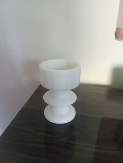 Fine Crafted White Marble Candle Stand | Luxury Home Décor