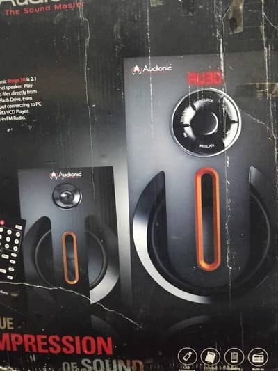 Audionic Mega 30 2.1 Speaker System (USB / SD / FM Radio / Remote)