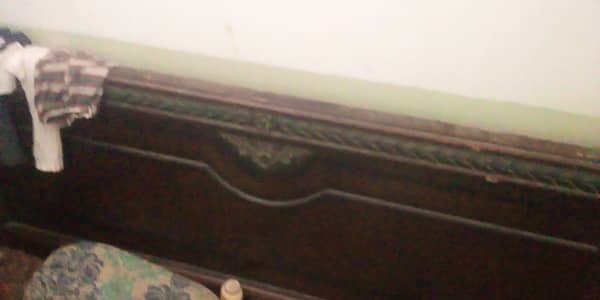 Double bed without Matress and wardrobe for sale