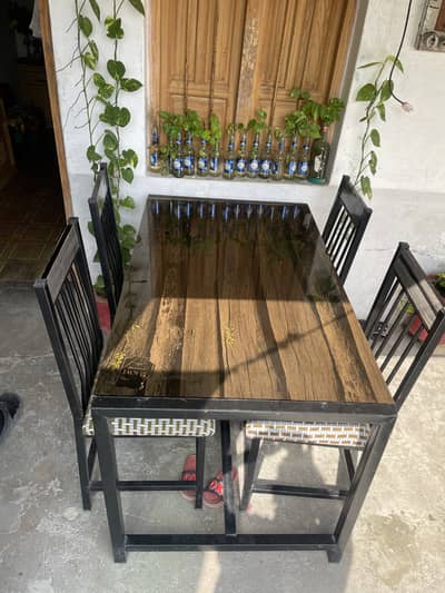 4 chairs  with tebal