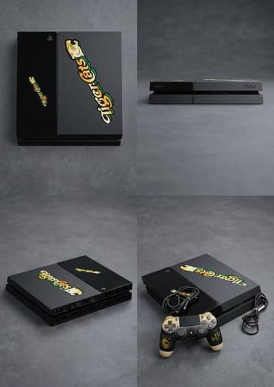 PS4 console with 12 loaded games custom controller and accessories