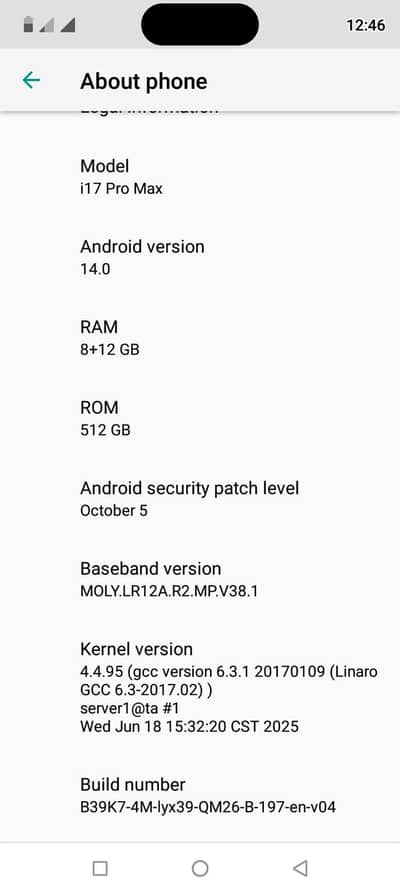 iNew Android I17 pro max 12+8/512 gb