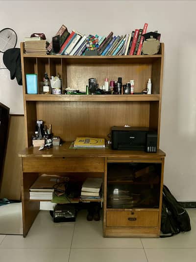 Study Table with book shelf and storage