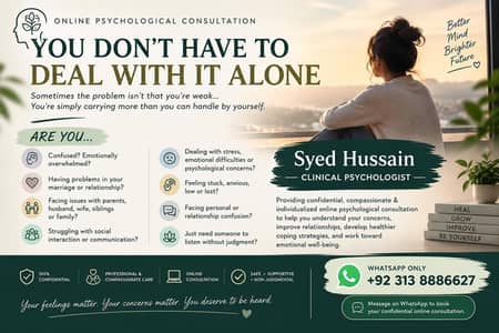 Dr Hussain is here for all your Mental issues and confusions