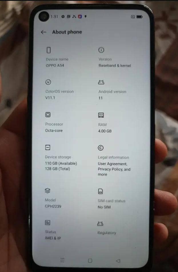 OPPO A54 0