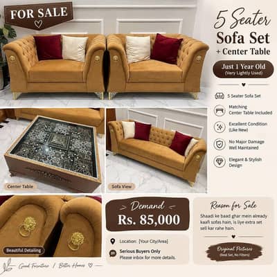 New 5 Seater sofa Set