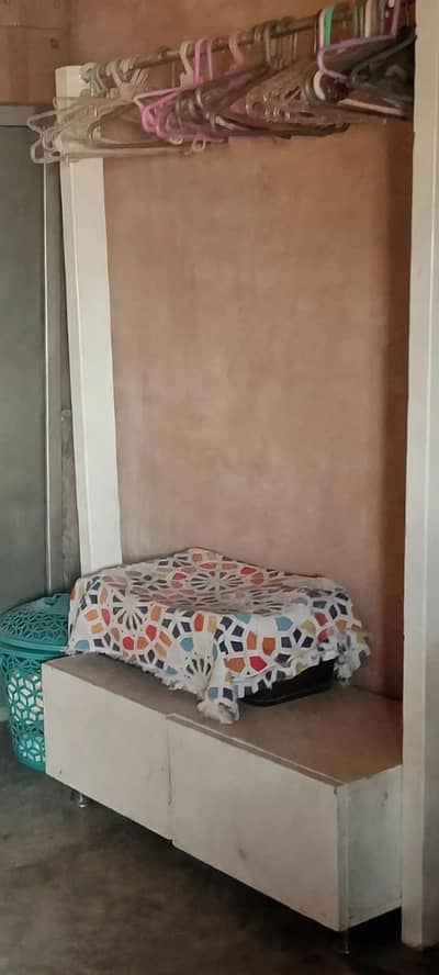 iron rack with storage box