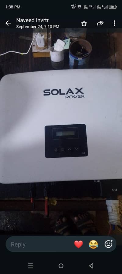 20 kv on grid solax inverter used only 11 month
