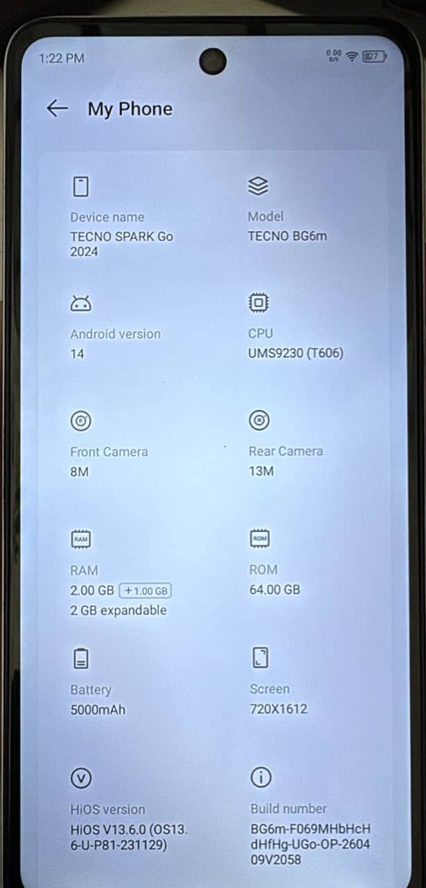 Tecno Spark Go 1