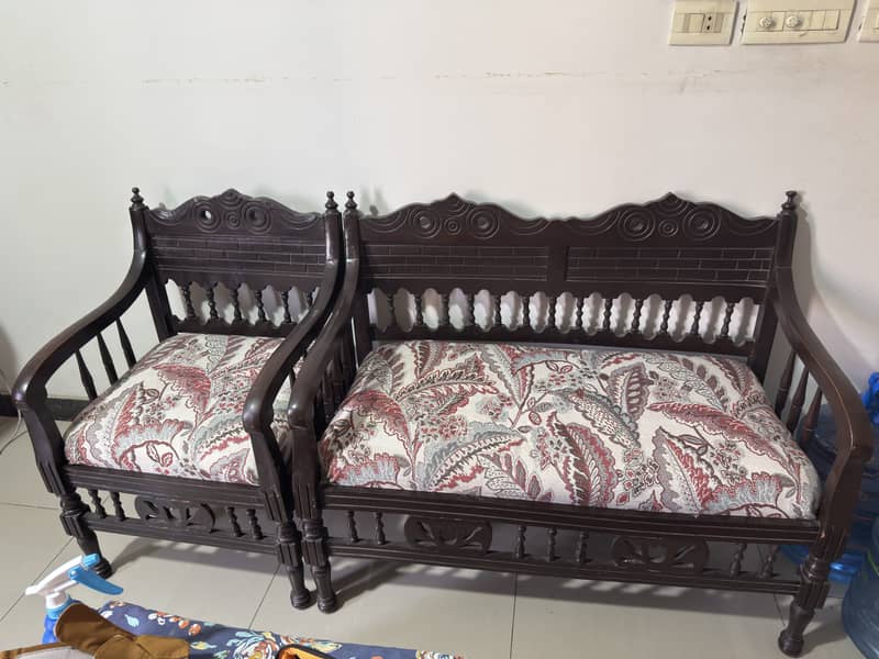 Solid wooden sofa 1