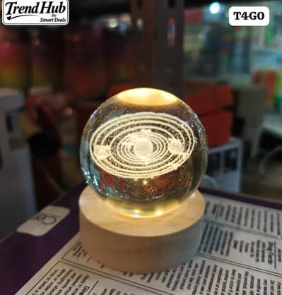 3D Ball Crystal Glass LED Table Lamp