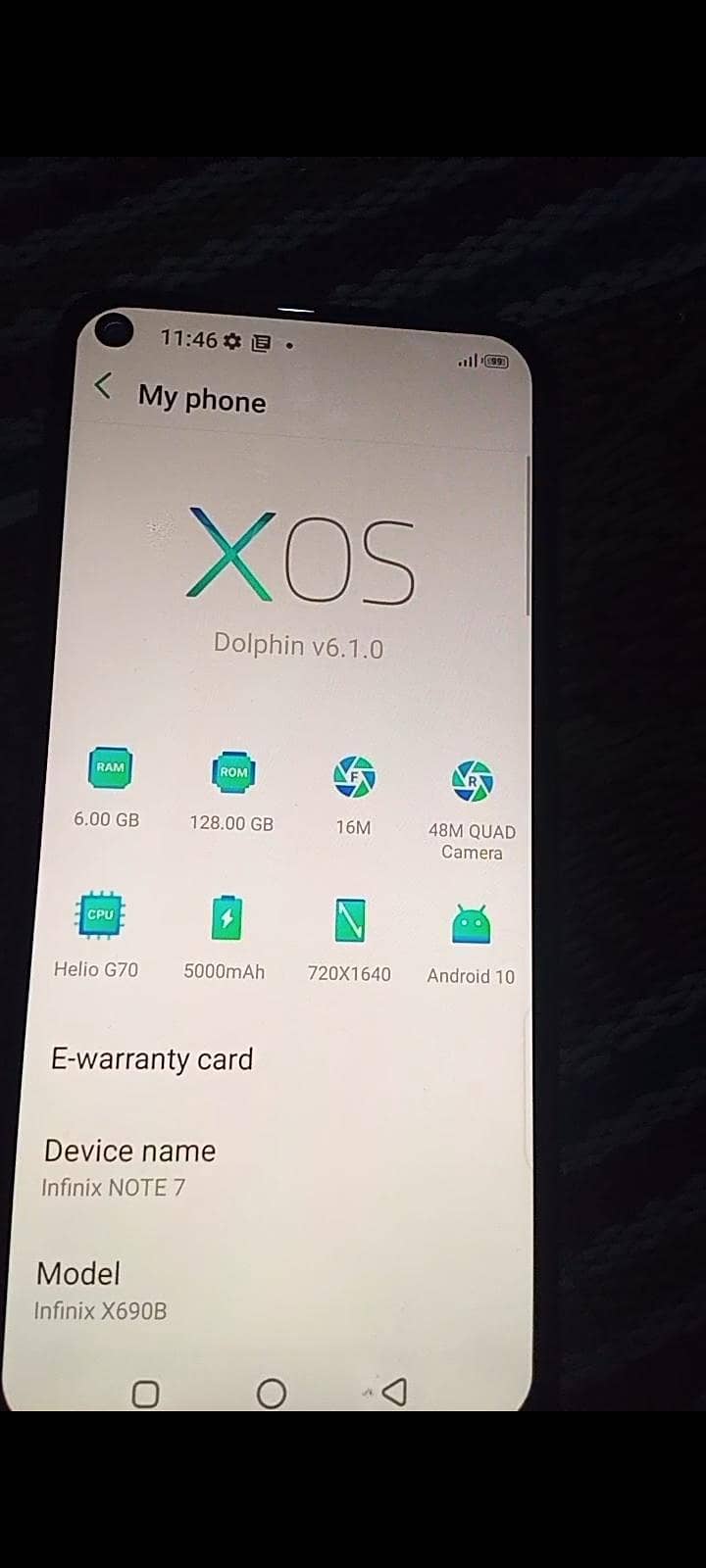 Infinix not 7 0