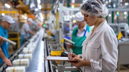 female quality checker