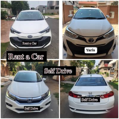 Self drive car rental/ Rent a Car without  driver/ Yaris/ City/ Cultus