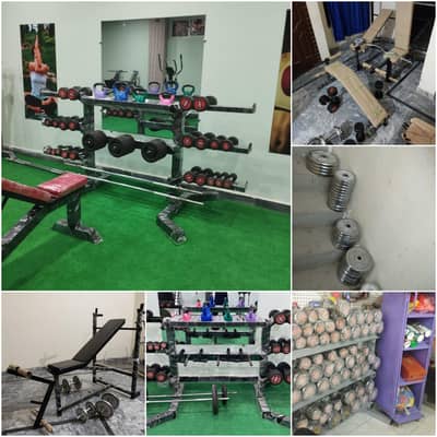 03335401216 rubber dumbbell olympic barbell rod multi gym bench press